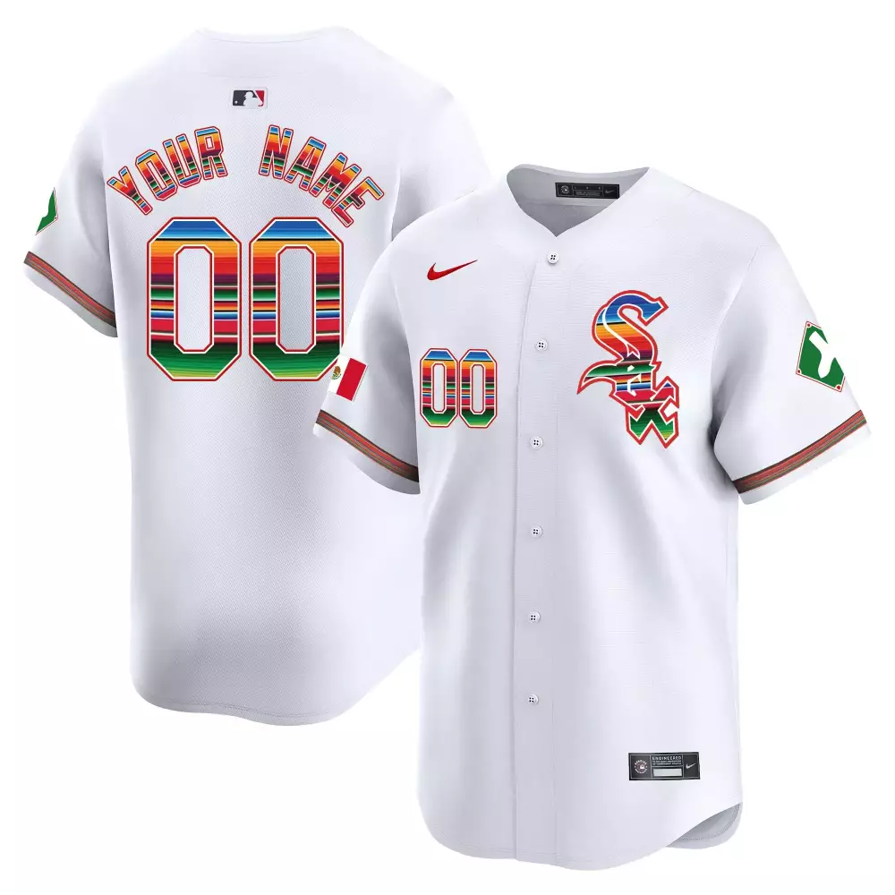 Custom Chicago White Sox Jersey | White Mexican Heritage Player Name Fan Gear | For Men, Women & Youth