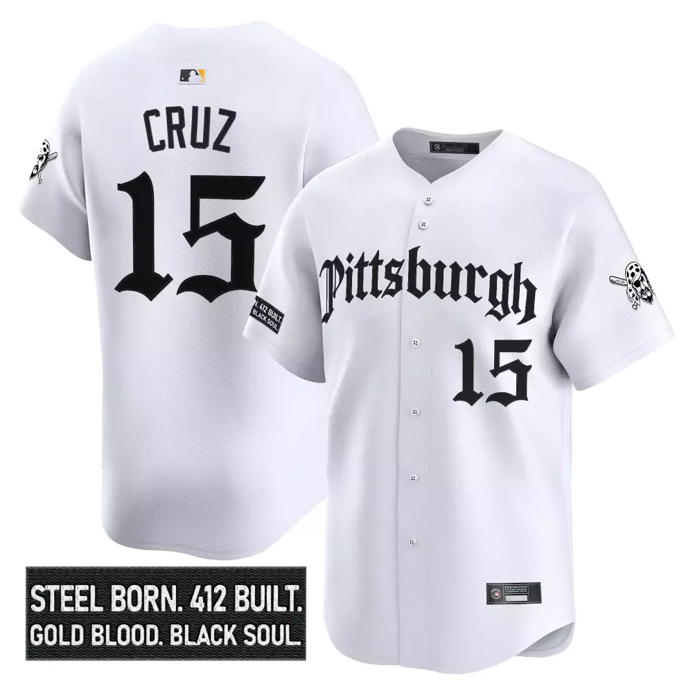Cruz 15 Pittsburgh Pirates Men's White Stitched Vapor Jersey | Embroidered Patch 2023 | For Men, Women & Youth