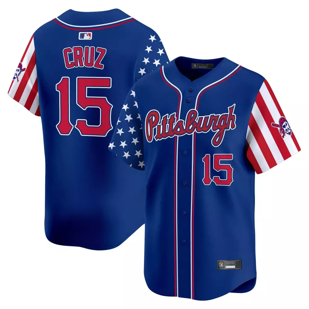 Cruz 15 Pittsburgh Pirates Men's Stitched Vapor Jersey | Independence Day Blue 2025 | For Men, Women & Youth