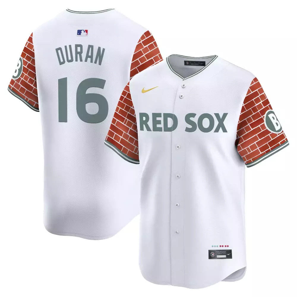 Duran 16 Boston Red Sox 2025 Stitched Vapor Jersey | White Brick Style | Replica Fan Gear for Men, Women & Youth
