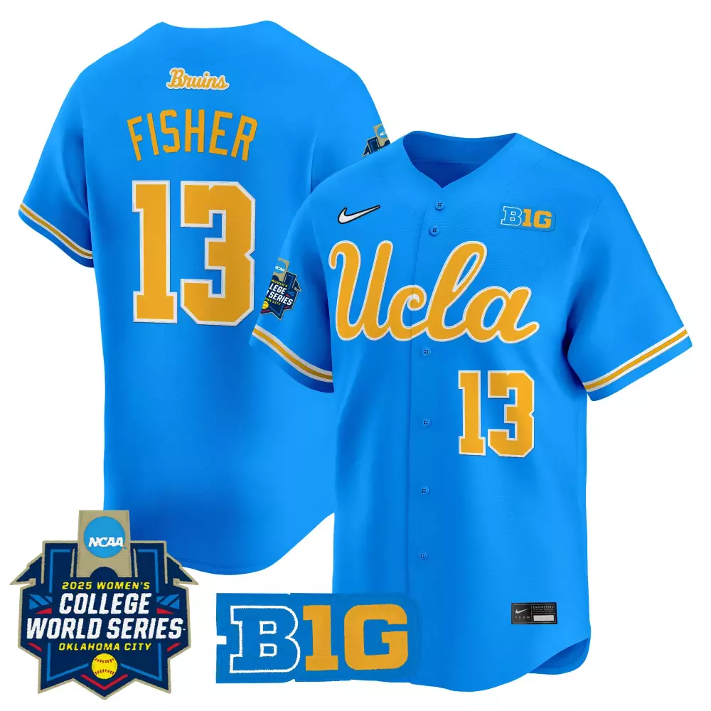 Fisher 13 UCLA Bruins 2025 Stitched Vapor Jersey | White with B1G Patch ...