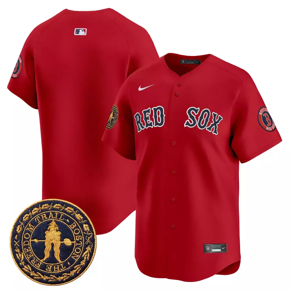 Freedom Trail Patch Stitched Vapor Jersey | Boston Red Sox Red Men's 2023 Fan Gear | For Men, Women & Youth