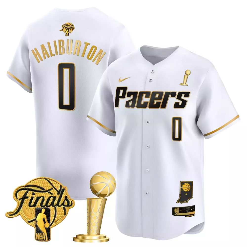 Haliburton Indiana Pacers 2025 Finals White Stitched Vapor Jersey | Game Day Fan Gear | For Men, Women & Youth