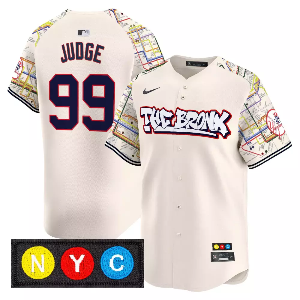 Judge 99 Yankees Cream Vapor Jersey | NYC Patch | 2023 Edition | Fan Gear for Men, Women & Youth