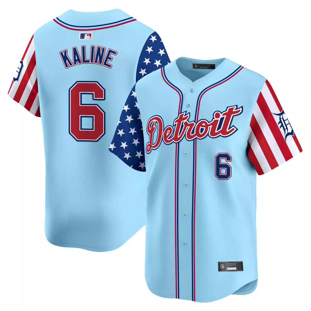 Kaline 6 Men's Vapor Jersey | 2025 Independence Day Stitched Light Blue Detroit Tigers | Fan Gear | For Men, Women & Youth