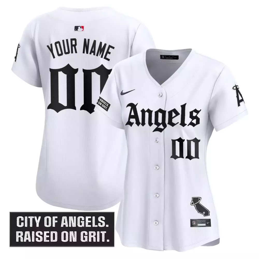Los Angeles Angels Women's White Vapor Jersey 2023 | Custom Name | Stylish Fan Gear for Women