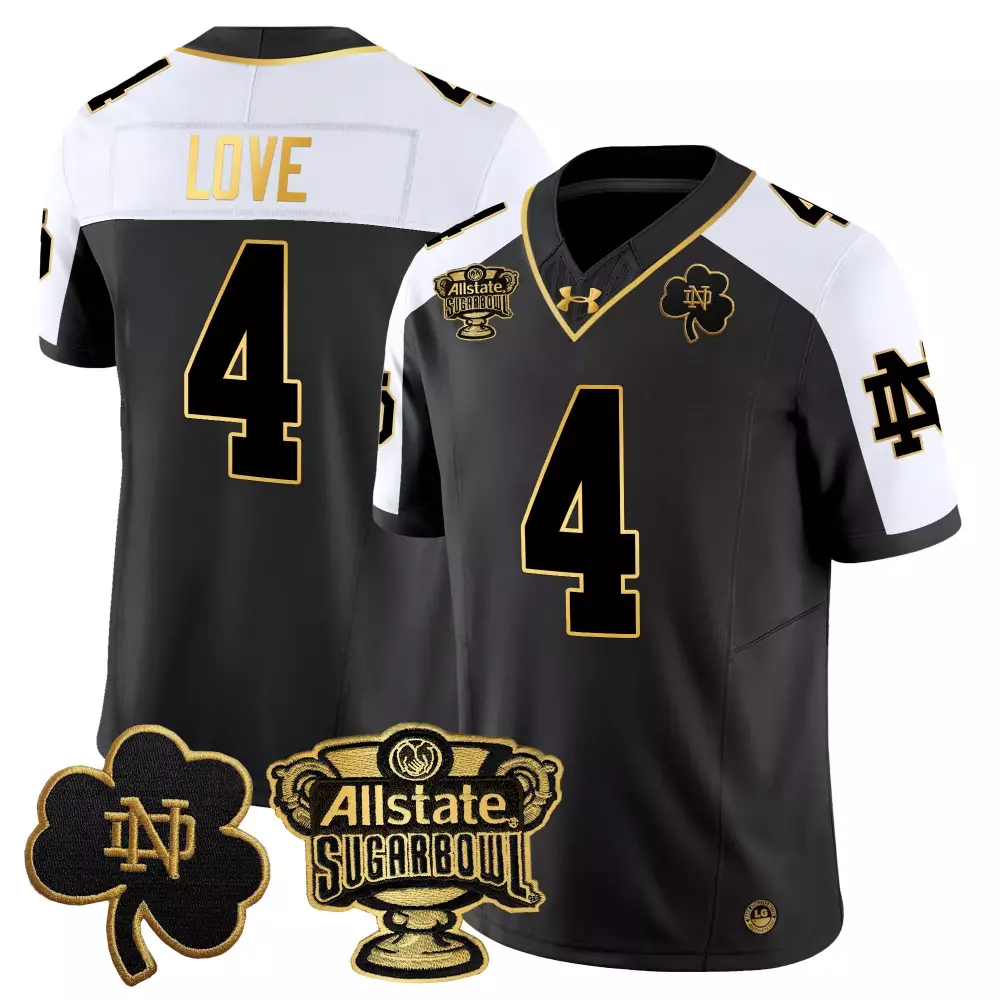 Notre Dame Fighting Irish 2025 Stitched Vapor Jersey | Sugar Bowl Champions White | Limited Edition Fan Gear | For Men, Women & Youth