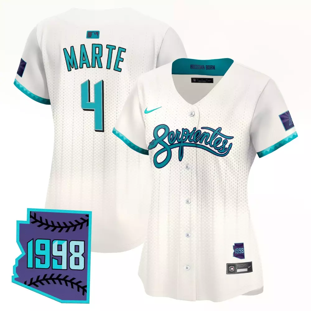 Marte 4 Arizona Diamondbacks 1998 City Connect Vapor Premier Jersey | White Edition | For Men, Women & Youth