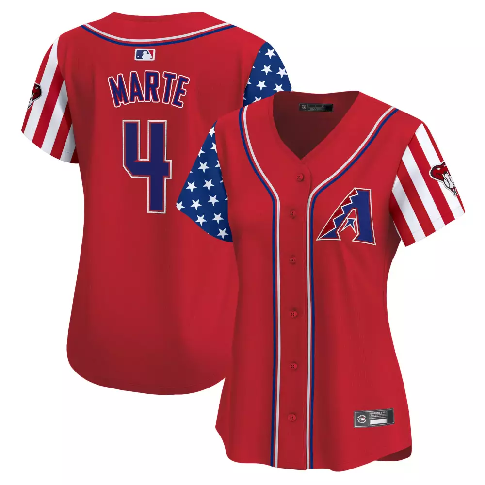 Marte 4 Arizona Diamondbacks Red Independence Day Vapor Jersey | 2025 Edition | For Men, Women & Youth