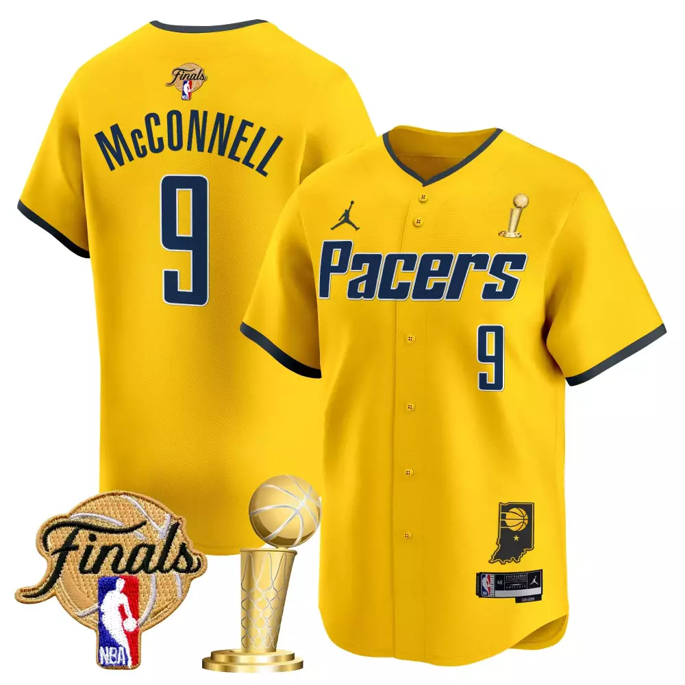 TJ McConnell 9 Indiana Pacers 2025 Stitched Jersey | Navy Finals Edition | For Men, Women & Youth