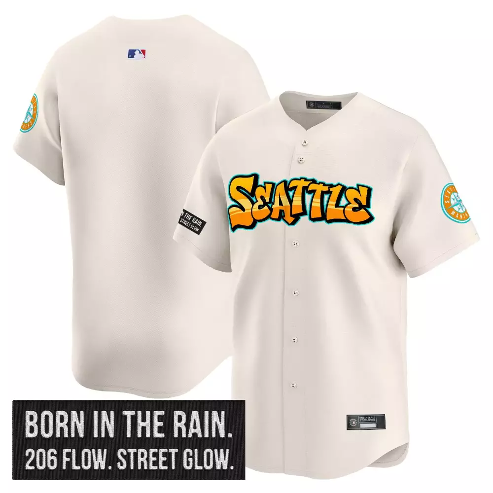 Men's Stitched Vapor Jersey 2023 Seattle Mariners Graffiti Emerald Drop Edition | For Men, Women & Youth