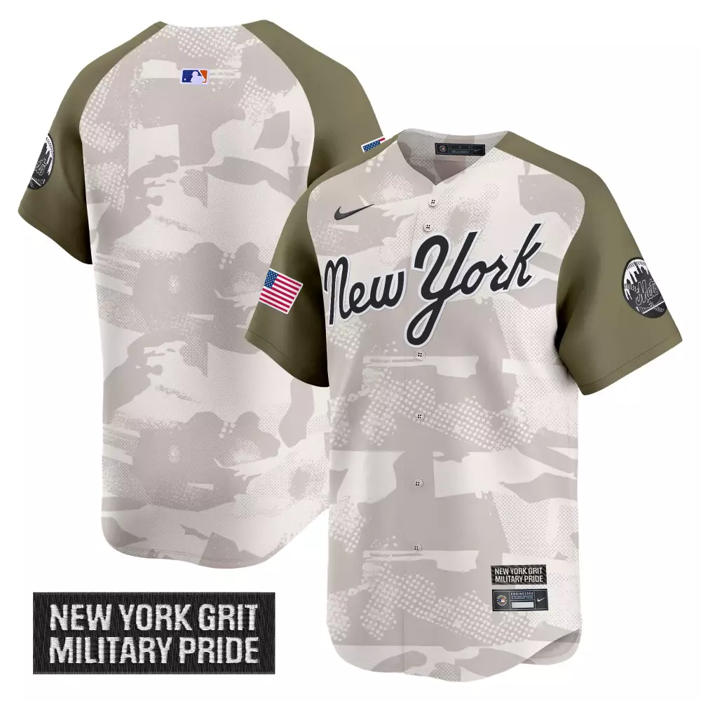 2025 New York Mets Military Pride Vapor Jersey | Stitched Gray Olive Design | Limited Edition Fan Gear | For Men, Women & Youth