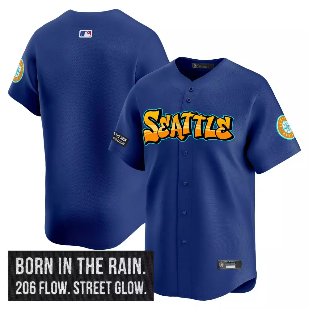 Seattle Mariners 2023 Graffiti Edition Vapor Jersey | Blue | Embroidered Patch | Fan Gear for Men, Women & Youth