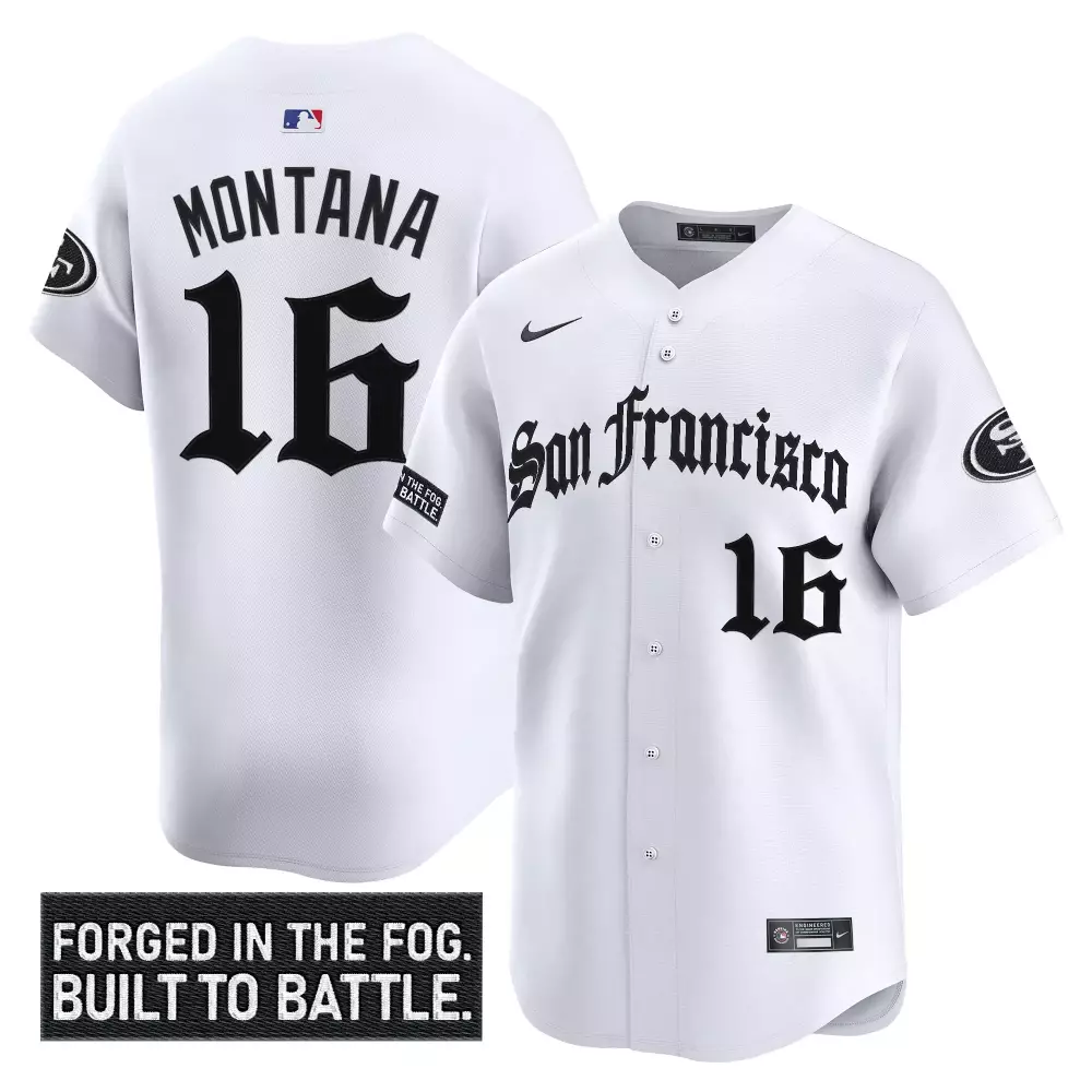 Montana 16 San Francisco 49ers 2023 White Fog Edition Stitched Vapor Jersey | Stylish Fan Gear | For Men, Women & Youth