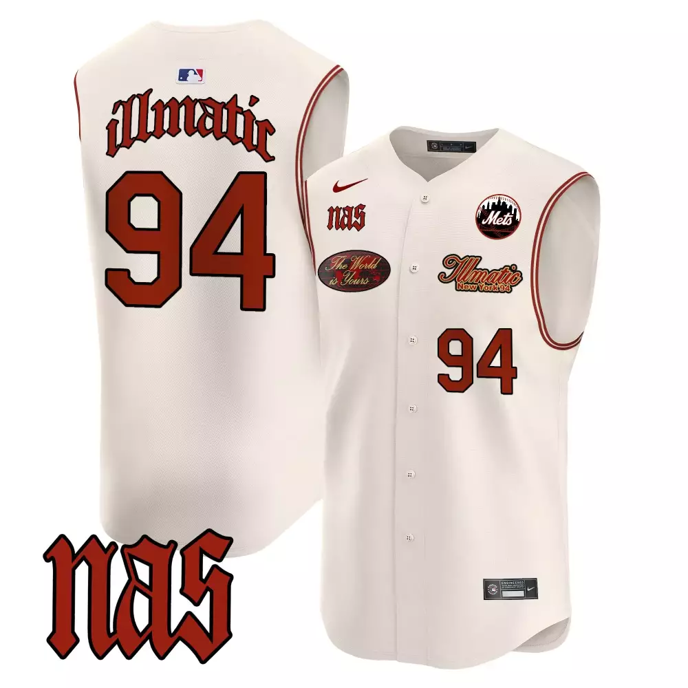 2023 Nas 94 New York Mets Stitched Vapor Jersey | Cream Illmatic Edition | Limited Edition Fan Gear | For Men, Women & Youth