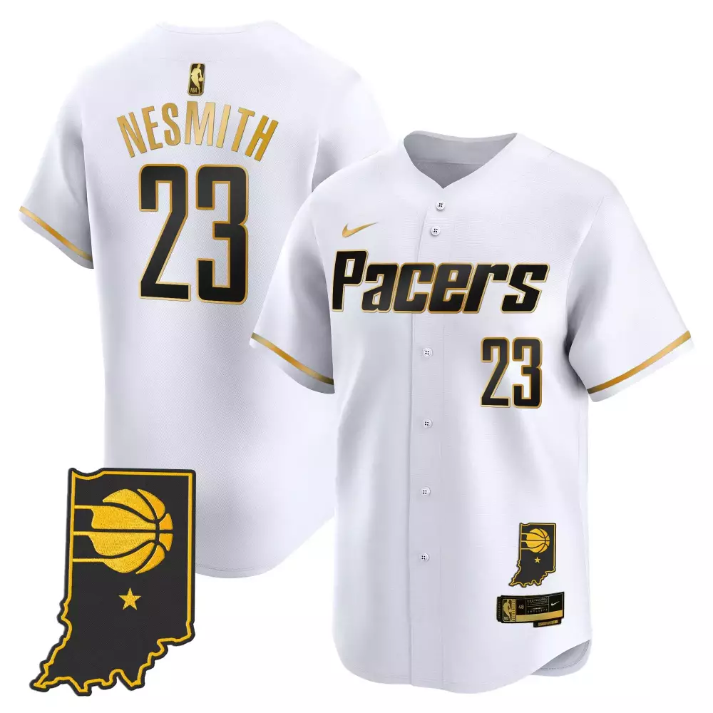 Nesmith 23 Indiana Pacers White Vapor Jersey | Stitched Embroidered Patch 2023 | Fan Gear for Men, Women & Youth