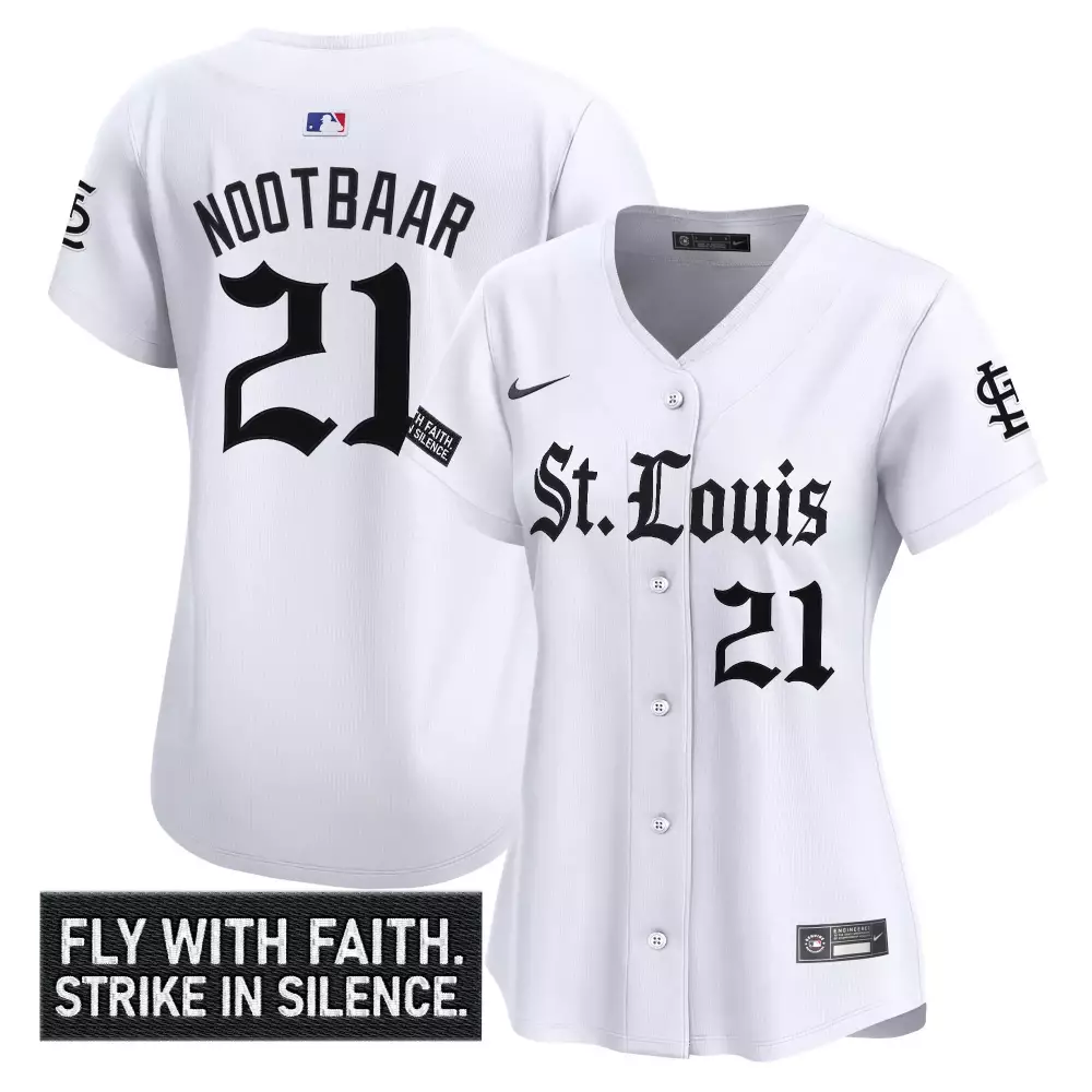 Nootbaar 21 St Louis Cardinals 2023 Vapor Jersey | White Stitched Patch | Women's Fan Gear | For Men, Women & Youth