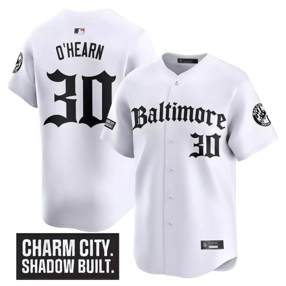 O'Hearn 30 Baltimore Orioles 2023 White Vapor Jersey | Charm City Patch | Limited Edition Fan Gear | For Men, Women & Youth