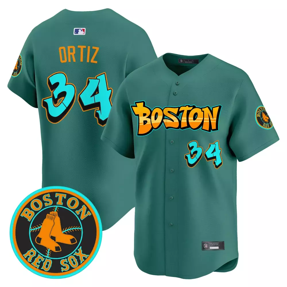 David Ortiz Boston Red Sox Vapor Jersey | Teal Graffiti Edition 2023 | Stylish Fan Gear for Men, Women & Youth