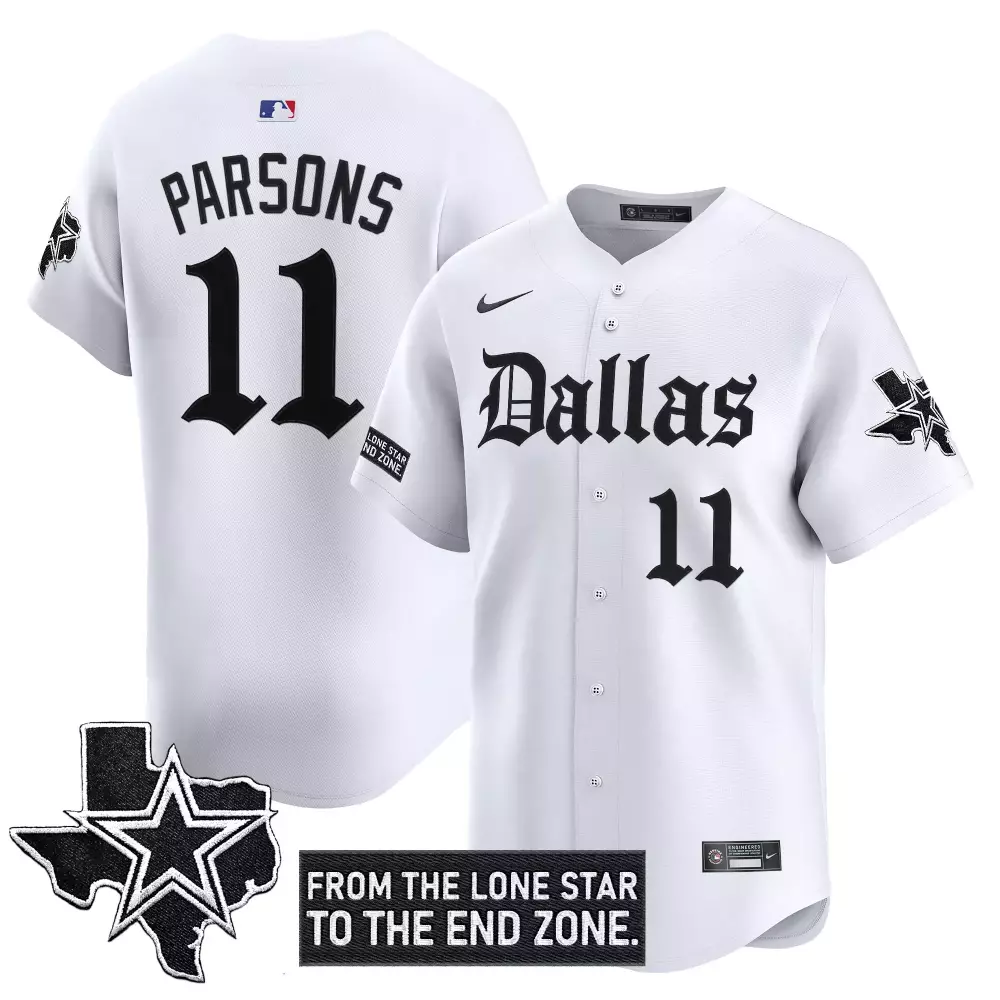 Parsons 11 Dallas Cowboys 2023 White Vapor Jersey | Lone Star Edition | For Men, Women & Youth