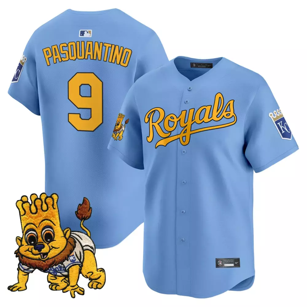 Pasquantino 9 Kansas City Royals Men's Vapor Jersey | Blue Stitched Patch 2023 | Stylish Fan Gear | For Men, Women & Youth