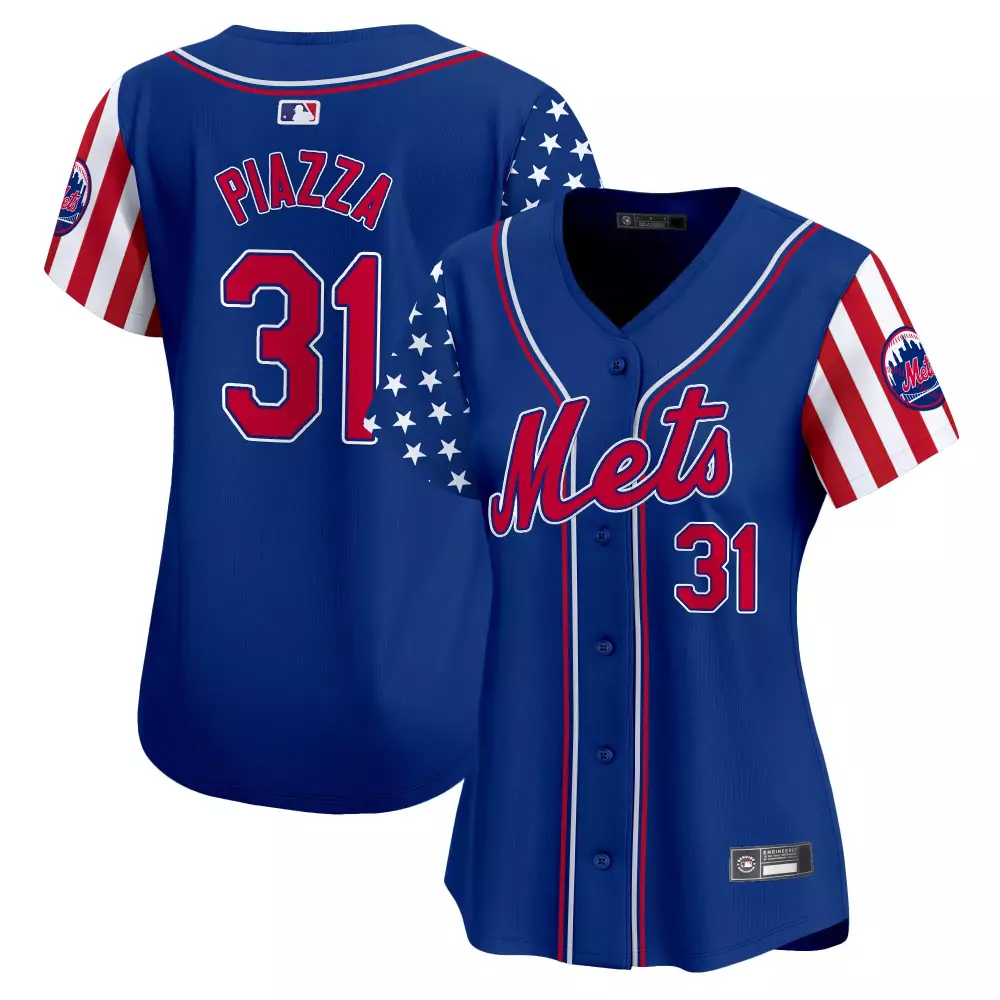 Piazza 31 Women’s Stitched Vapor Jersey | Blue Independence Day 2025 New York Mets | For Men, Women & You