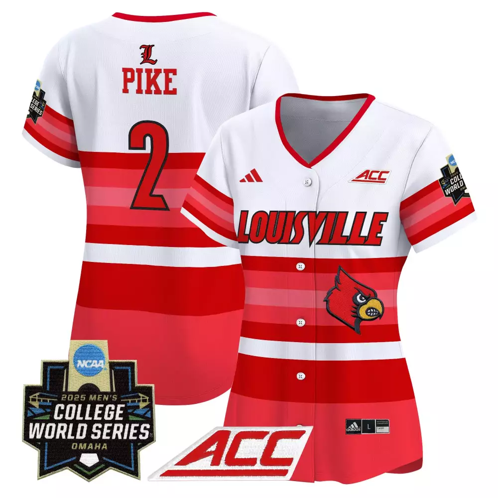 Pike 2 Women's Louisville Cardinals 2025 World Series Vapor Premier Jersey | Red & White | Fan Gear for All | For Men, Women & Youth