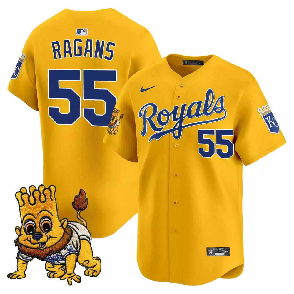 Ragans 55 Kansas City Royals Men's Stitched Vapor Jersey | 2023 Gold Patch Limited Edition | Fan Gear | For Men
