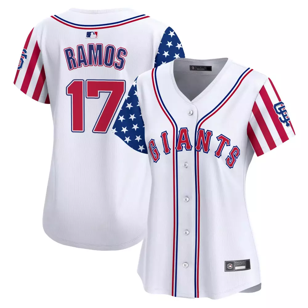 Ramos 17 Women's Stitched Vapor Jersey | San Francisco Giants 2025 Independence Day White | For Men, Women & Youth