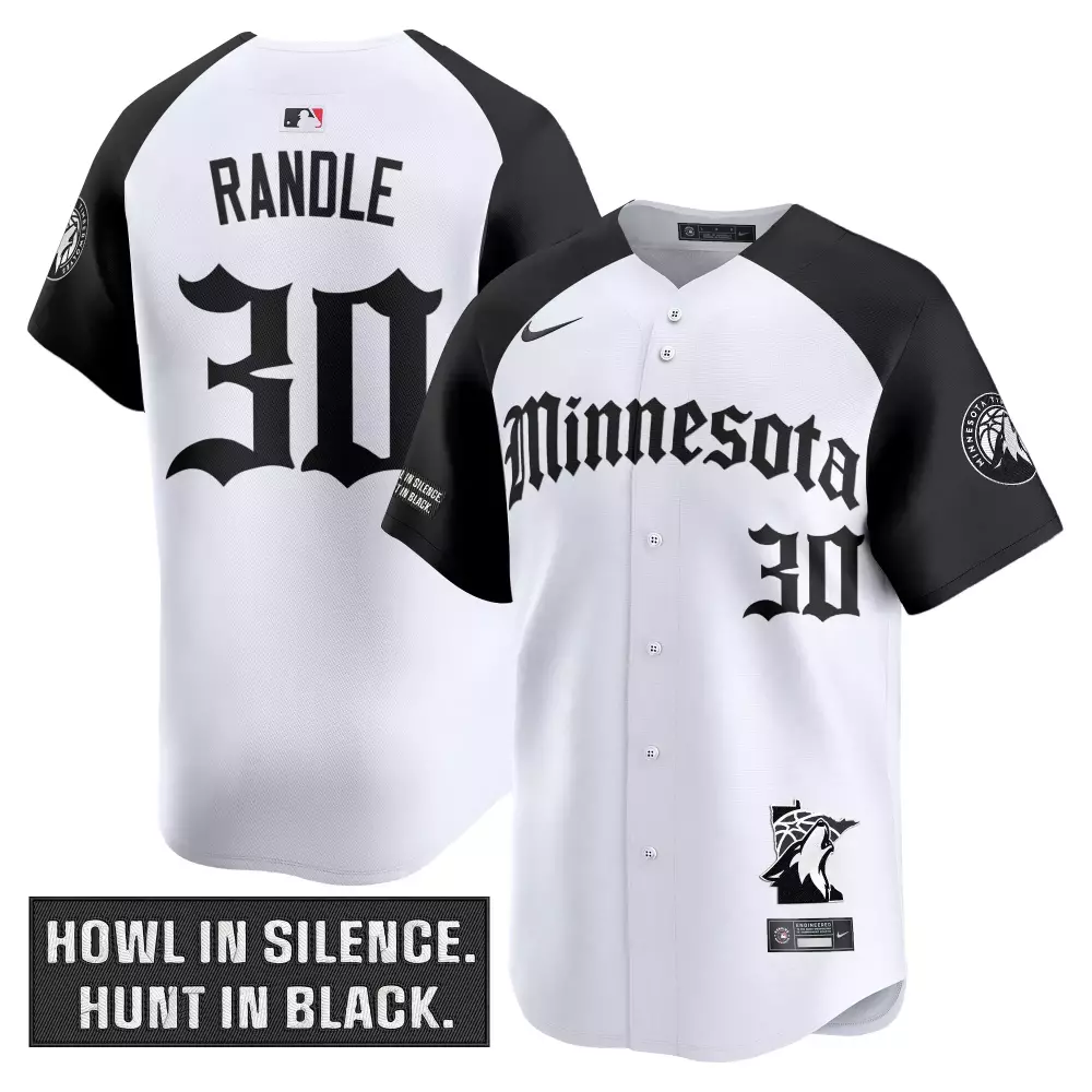 Randle 30 Minnesota Timberwolves Howl Edition Vapor Jersey | Stitched White & Black | 2025 | For Men, Women & Youth
