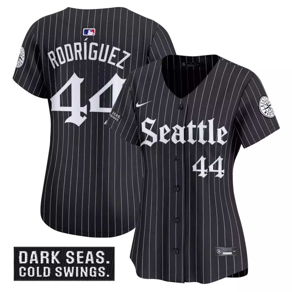 Rodríguez 44 Women's Stitched Vapor Jersey | Deep Sea Edition | 2023 Seattle Mariners Fan Gear | For Wome