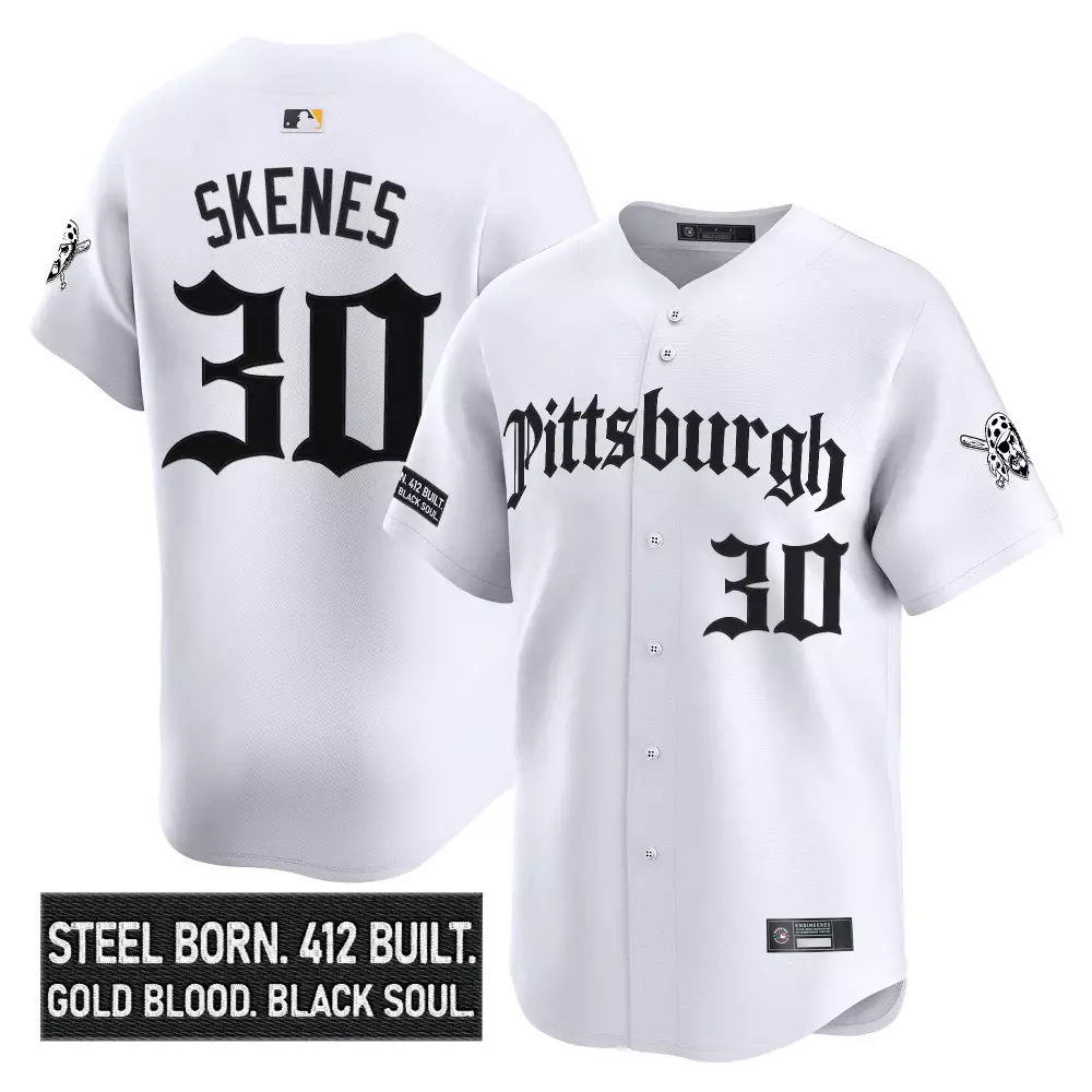 Skenes 30 Pittsburgh Pirates 2023 White Vapor Jersey | Stitched with Steel City Patch | For Men, Women & Youth