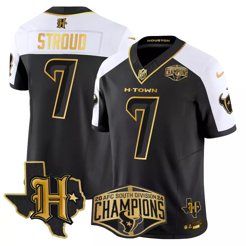 Stroud 7 Houston Texans Men's Vapor Jersey | 2024 AFC South Champions Patch Black | For Men, Women & Youth