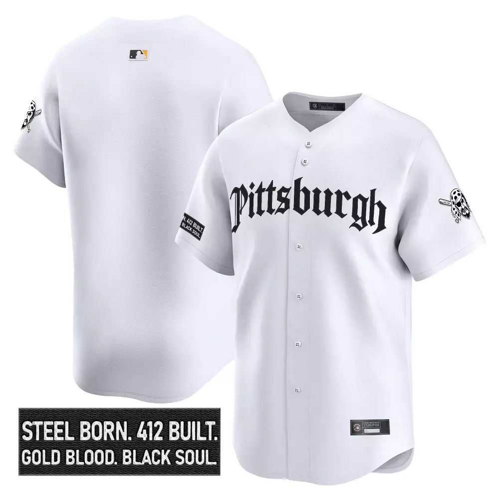 Pittsburgh Pirates White 2023 Steel City Edition Vapor Jersey | Embroidered Patch | Fan Gear for Men, Women & Youth