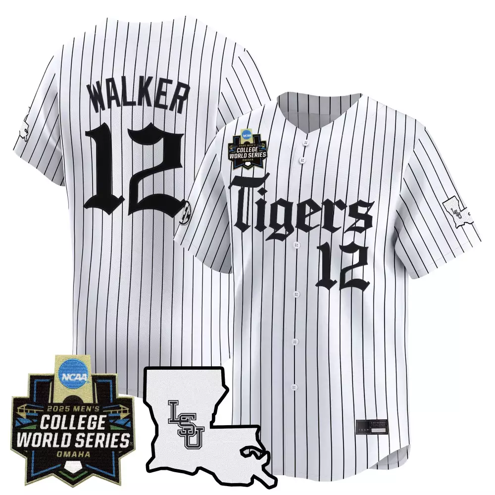 Walker 12 LSU Tigers Men's Vapor Jersey 2025 | College World Series Stitched Edition | For Men