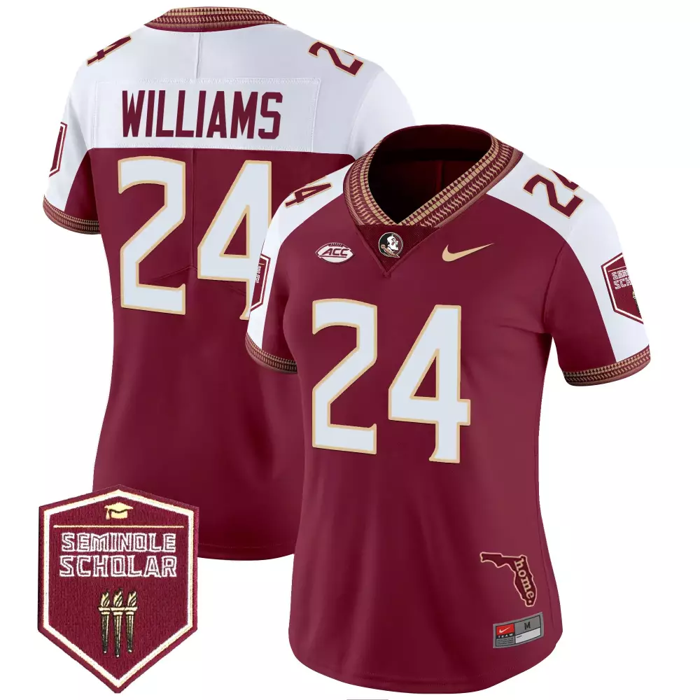 Williams 24 Women's Maroon Vapor Jersey | Florida State Seminoles 2024 | Game Day Outfit for Fans | For Men, Women & Youth