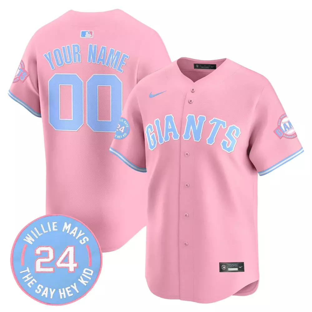Willie Mays 2023 San Francisco Giants Pink Stitched Vapor Jersey | Limited Edition Fan Gear for Men, Women & Youth
