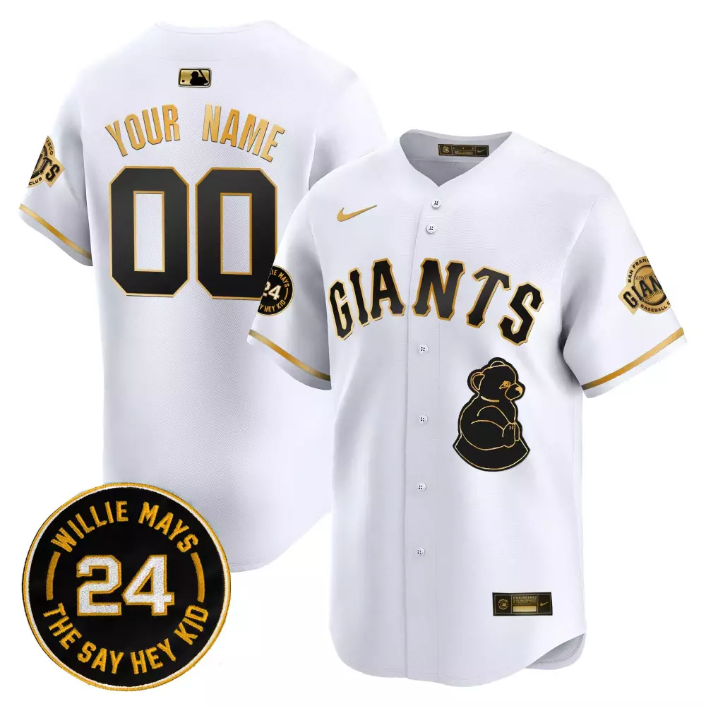 Willie Mays 2024 San Francisco Giants White Stitched Vapor Jersey | Say Hey Kid Patch | For Men, Women & Youth