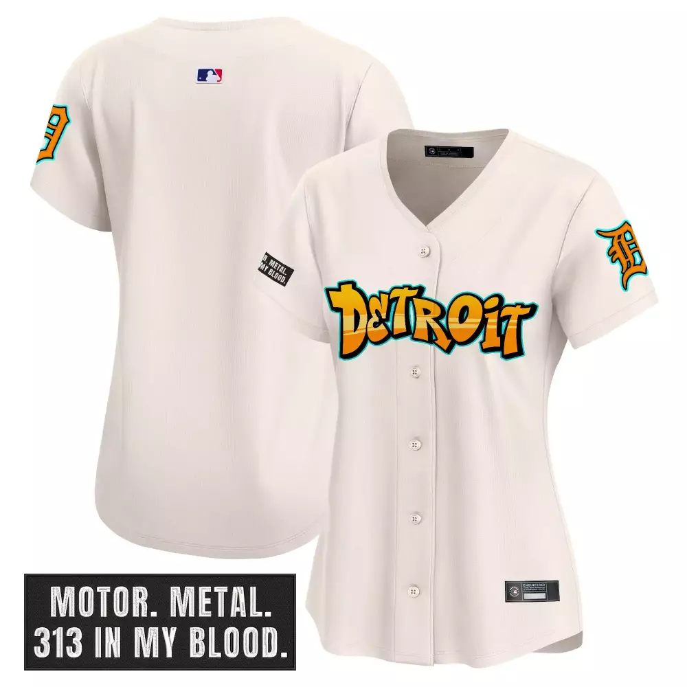 Women’s Detroit Tigers 2023 Vapor Jersey | White Graffiti Edition with Embroidered Patch | Unique Fan Gear | For Wom