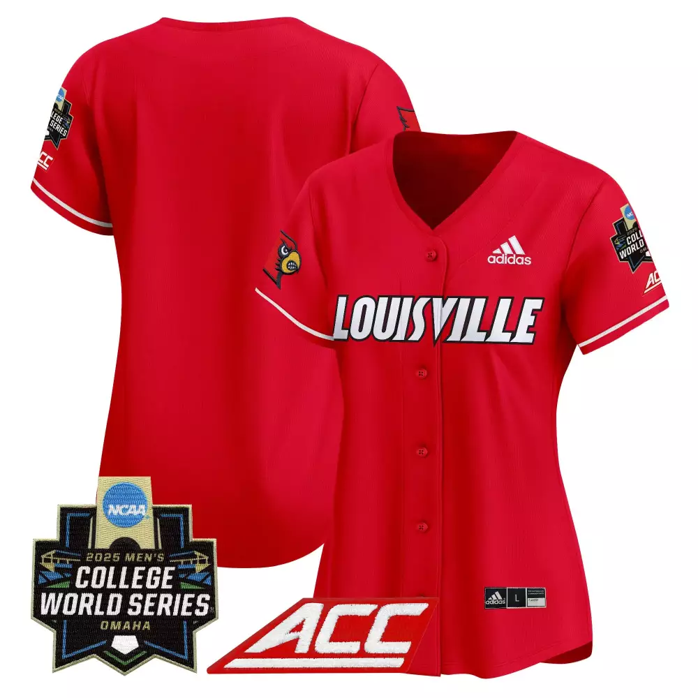 Women's Louisville Cardinals 2025 College World Series Vapor Jersey | Red Stitched ACC Patch | Limited Edition Fan Gear | For Men, Women & Youth