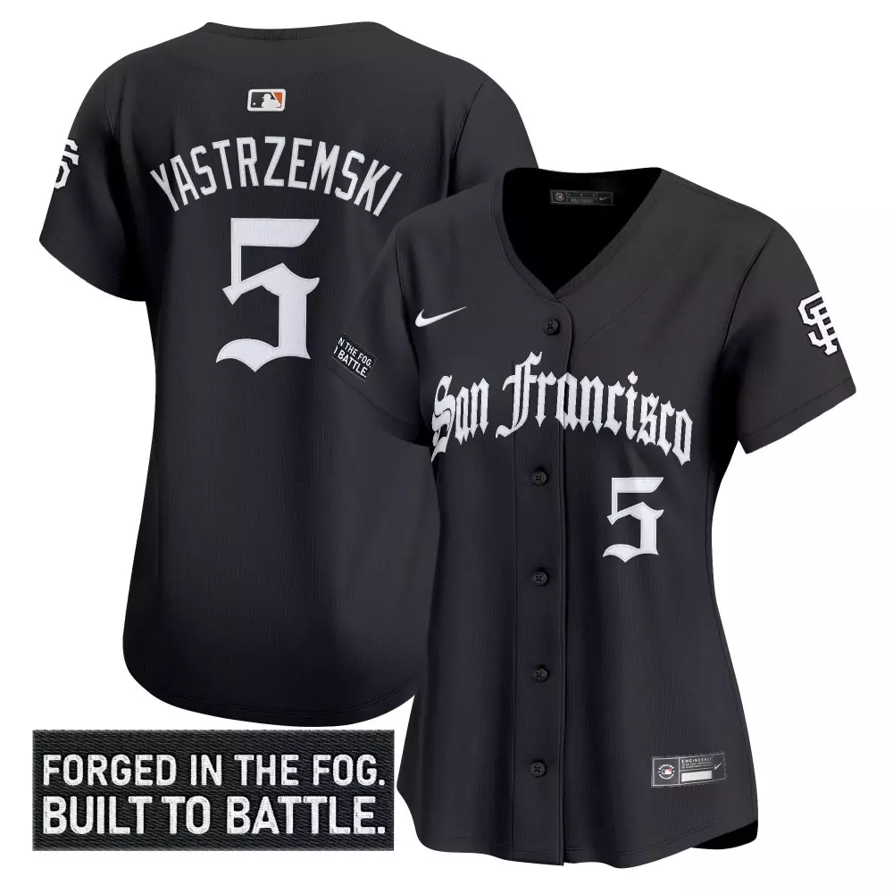 Yastrzemski 5 San Francisco Giants 2023 White Vapor Jersey | Forged in the Fog Edition | Women's Fan Gear | For Men, Women & Youth