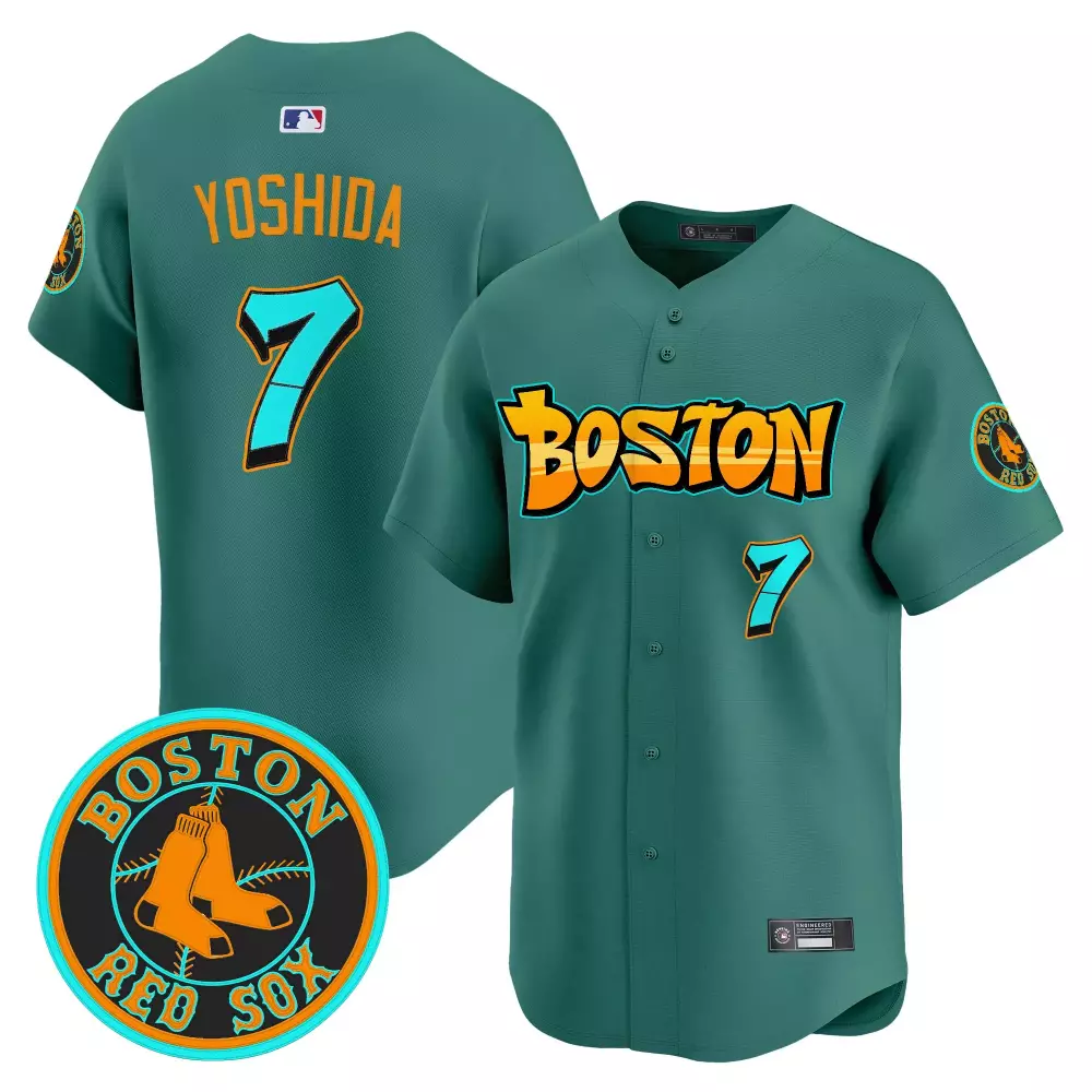 Yoshida 7 Boston Red Sox 2023 Graffiti Edition Vapor Jersey | Teal Color | Stylish Fan Gear for Men, Women & Youth