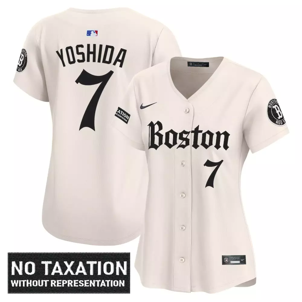 Yoshida 7 Women's Boston Red Sox 2023 Black Vapor Jersey | Stitched No Taxation Patch | Fashion Fan Gear for Women & Youth