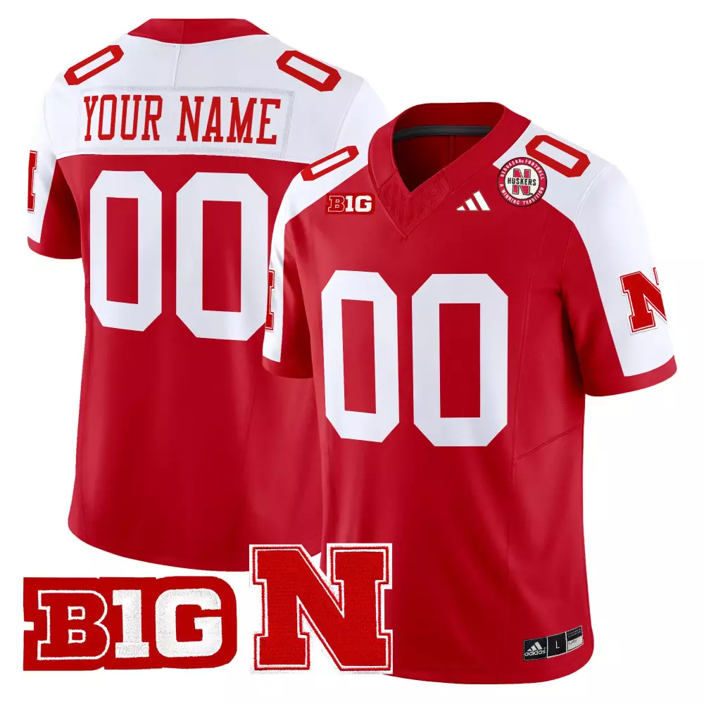 Custom Nebraska Cornhuskers  Your Name 00 Vapor Limited Stitched Embroidered Patch 2025 Replica Jersey