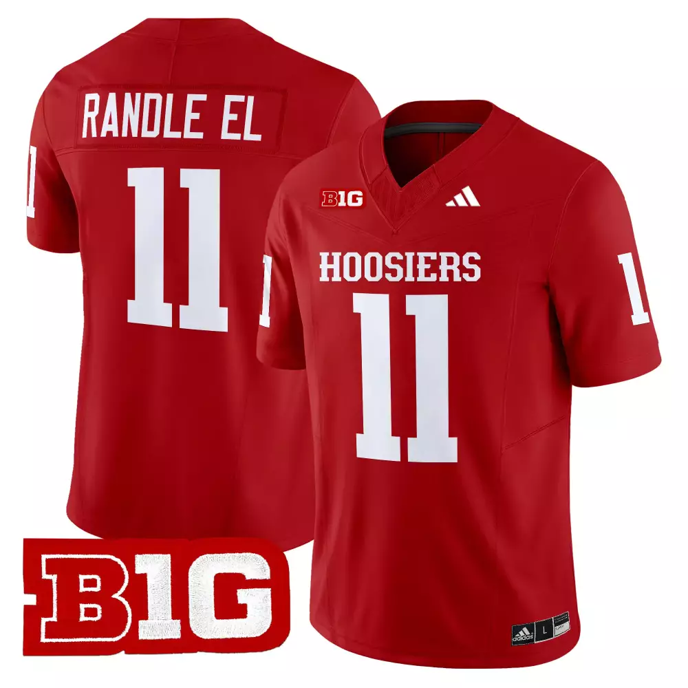 Randle El 11 Indiana Hoosiers 2025 White Vapor Jersey | All Stitched B1G Patch | For Men, Women & Youth