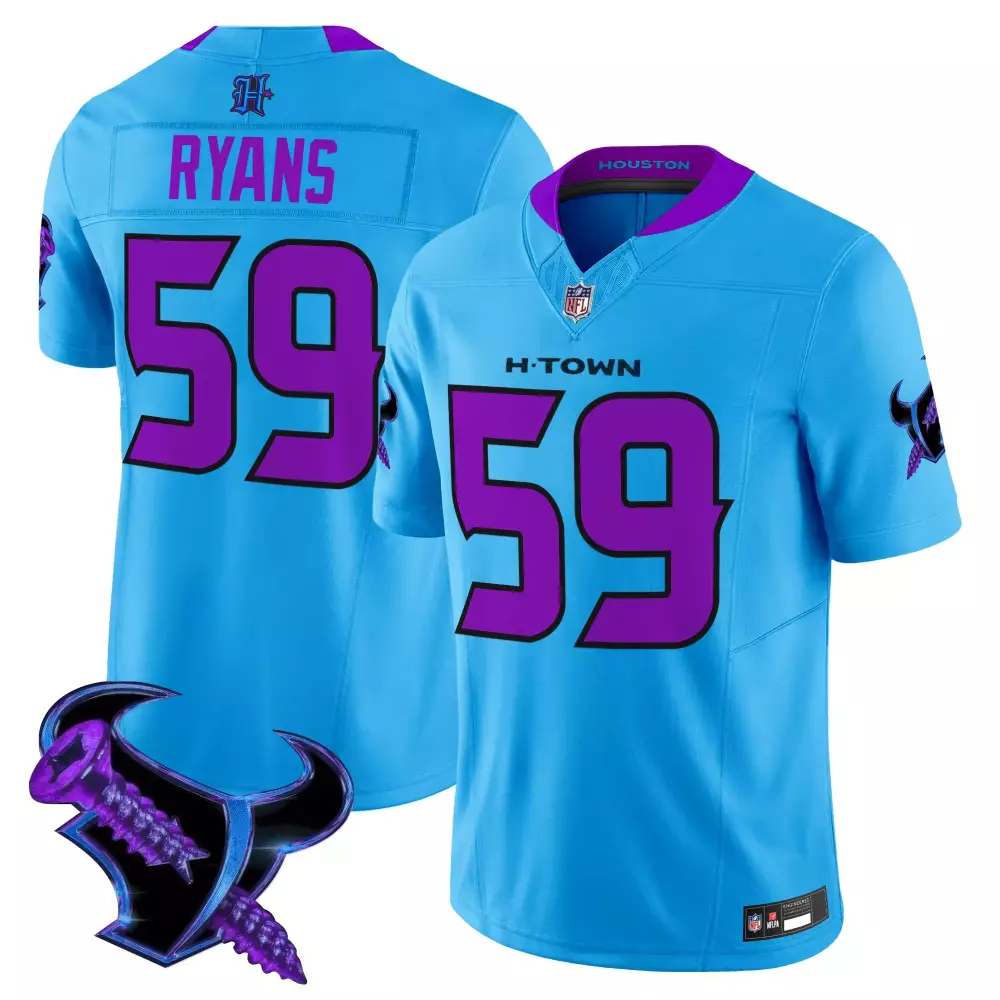 Ryans 59 Houston Texans 2025 Blue Vapor Limited Jersey | Embroidered Patch | For Men, Women & Youth