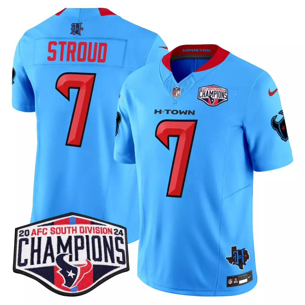 Stroud 7 Houston Texans Men's Vapor Jersey | 2024 Blue All Stitched Embroidered Patch | Limited Edition | For Men, Women & Youth