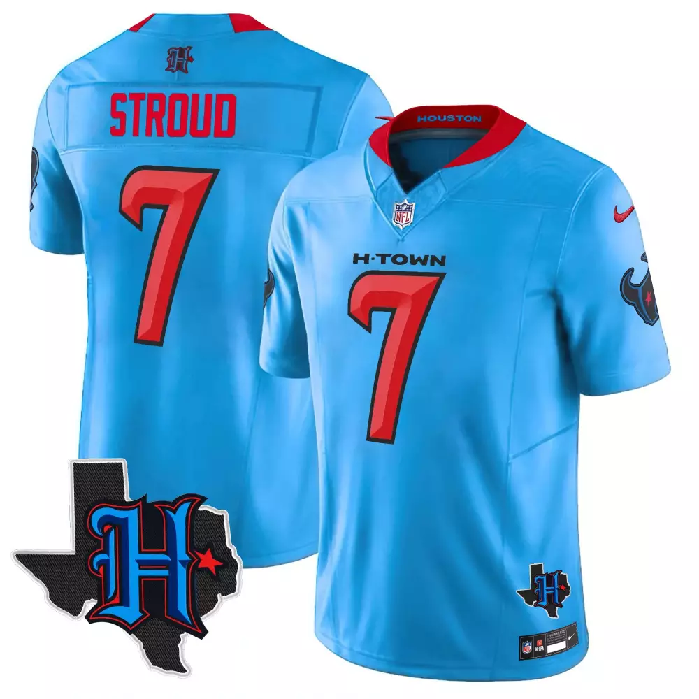 Stroud 7 Houston Texans Men's Vapor Limited Jersey | 2025 White Stitched Embroidered Patch | Game Day Outfit | For Men, Women & Youth