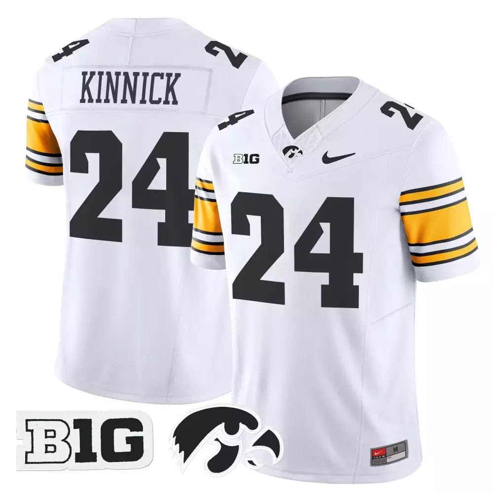 Iowa Hawkeyes White Stitched Jersey | Kinnick 24 Men's 2025 Limited Edition | For Men, Women & Youth
