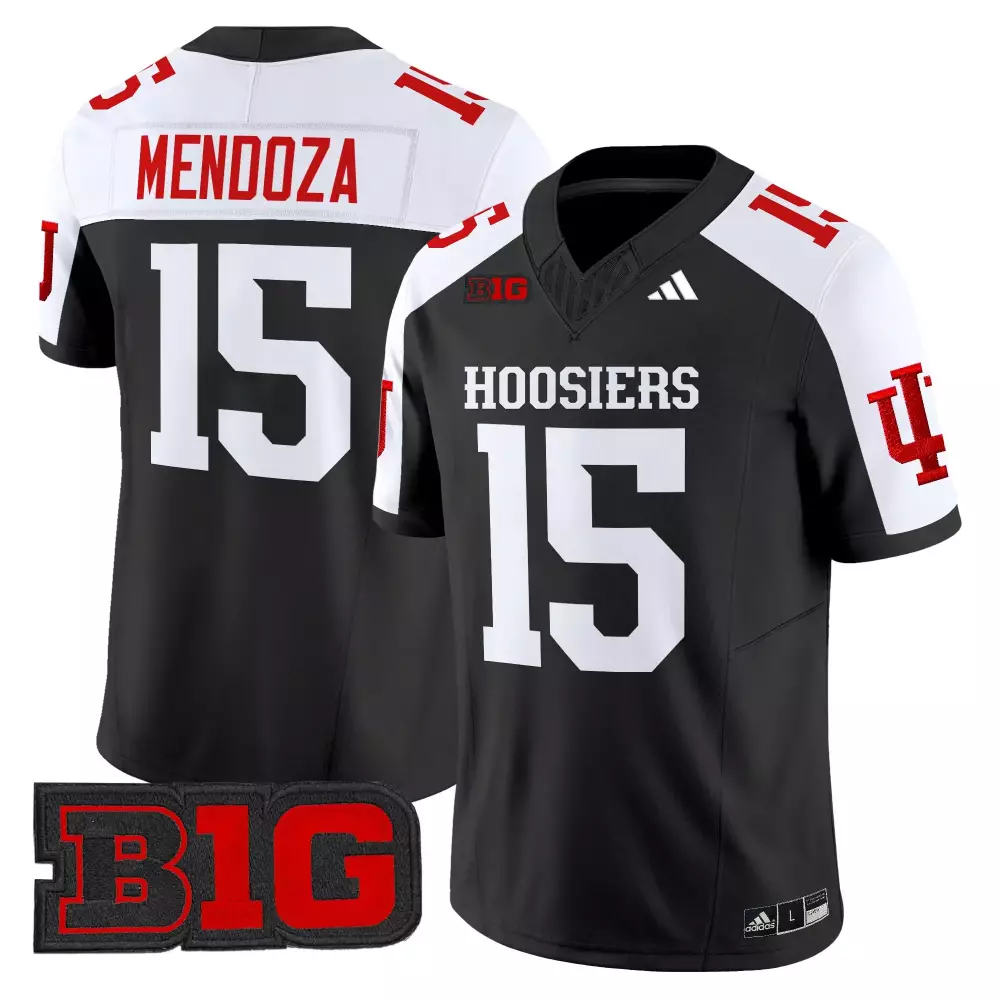 Mendoza 15 Indiana Hoosiers 2025 Black Stitched Jersey | Custom Name Patch | For Men, Women & Youth